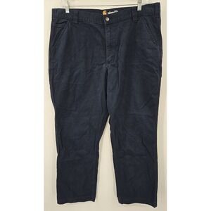 Carhartt Pants Mens 40x30 (39x29) Blue Relaxed‎ Fit Trousers 102291-412 Cotton